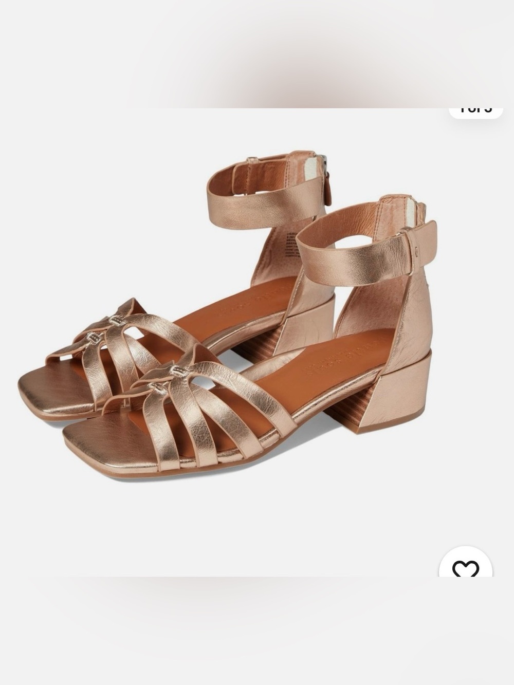 NWT KENNETH COLE GENTLE SOULS ROSE GOLD LEATHER SANDALS 9.5